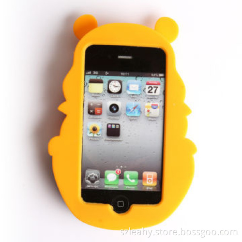 Drop-glue Forming Hunny-shaped Silicone Case for iPhone 4s